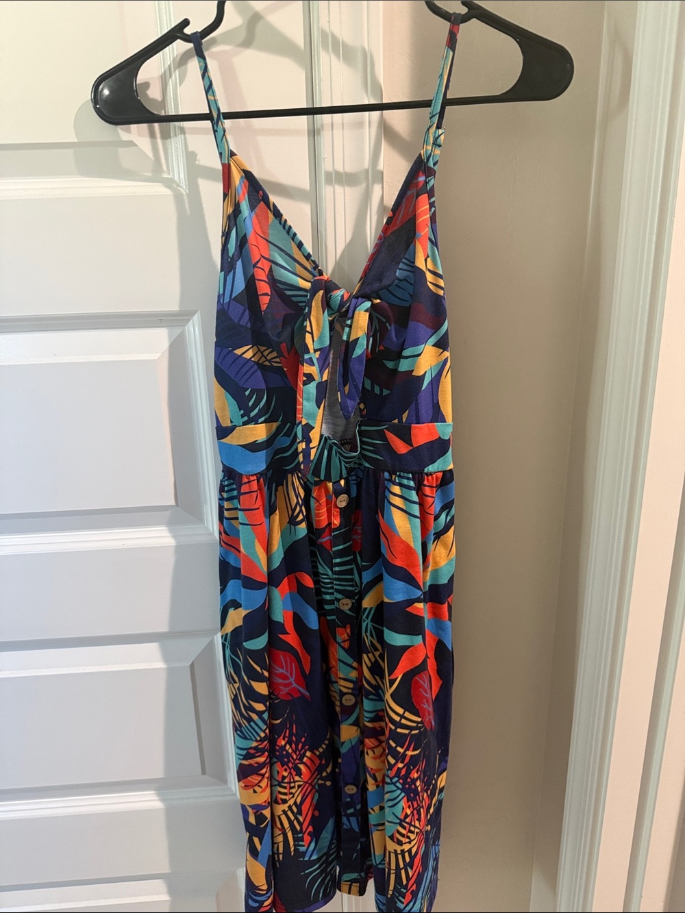 Tropical Print One-Piece Dress in Multicolor